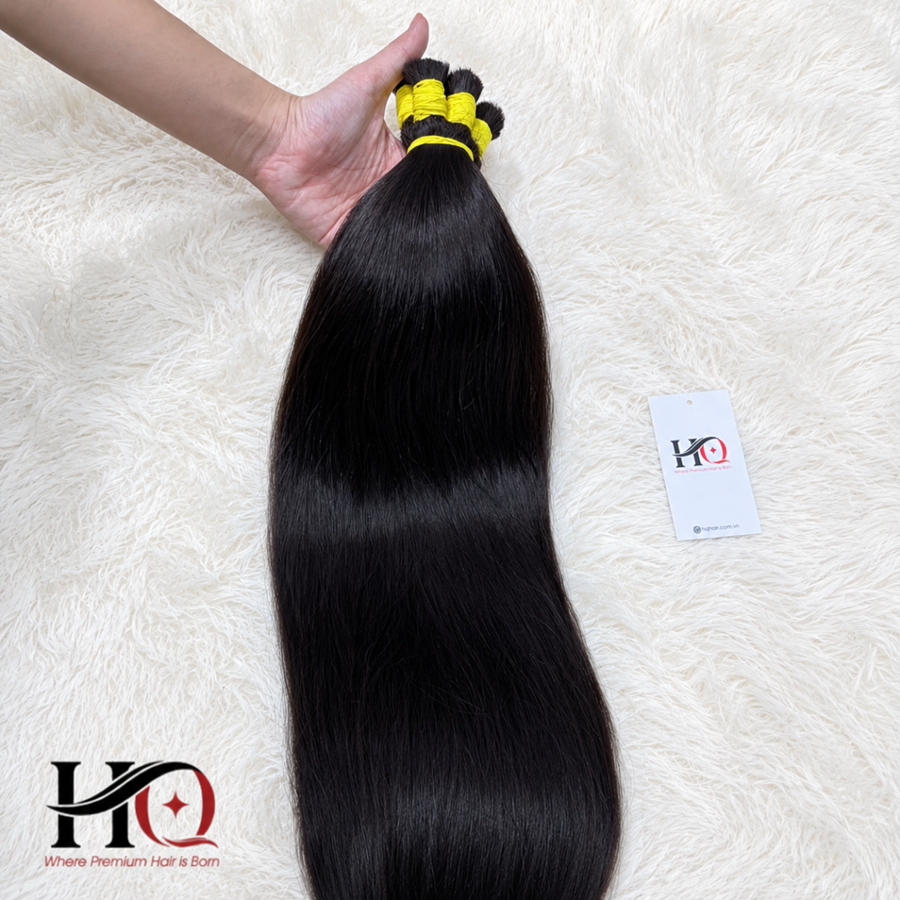 Bulk Hair Extensions Natural Straight #1B