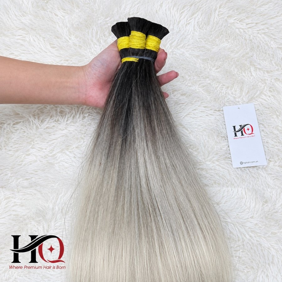 Bulk Hair Extensions Natural Straight Ombre 1A/PLA01
