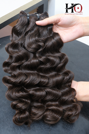 Weft Hair Extension Burmese Curly Raw Hair #2